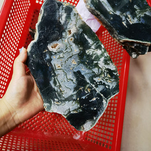 Rebanadas de piedras <span class=keywords><strong>preciosas</strong></span> semipreciosas de ágata musgo áspera de corte natural, venta al por mayor para decoración del hogar - Product Image 4