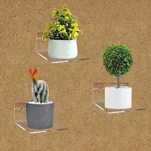 Étagère en acrylique transparent personnalisé Mur flottant <span class=keywords><strong>invisible</strong></span> Petites étagères murales adhésives Présentoir en acrylique à 3 rebords Utilisation flexible - Product Image 4