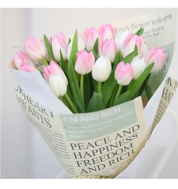 Fiori all'ingrosso colore giornale rosa carta fiore regalo festa carta da imballaggio confezione regalo fiorista carta da imballaggio