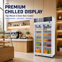 Lemari Pendingin Minuman Komersial dengan Pintu Kaca Tegak untuk Bar, Restoran, Supermarket, Hotel