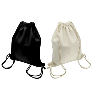 <b>Drawstring</b> Backpack Canvas Unisex <b>Bag</b> For Outdoor Commuting General Packaging 35x37cm 40x45cm 45x50cm Convenient Rope Handle - Product Image 1
