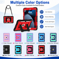 Étui robuste en silicone et polycarbonate avec support pliable pour iPad 10.2 7e, 8e, 9e génération 2019 2020 2021, sangle d'épaule, OEM ODM