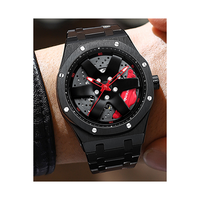 Montres en acier inoxydable avec mouvement automatique japonais, design d'usine et personnalisables, simili-squelette lumineux, pour marque privée