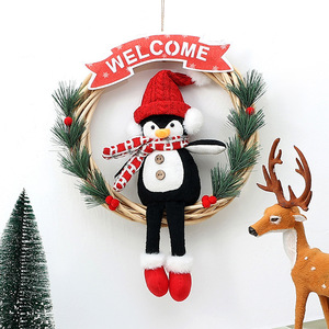 Décorations <span class=keywords><strong>de</strong></span> Noël Pingouin Guirlande Ornement Hôtel Entrée Bienvenue Signe Guirlande <span class=keywords><strong>De</strong></span> Noël Décoration Suspendue - Product Image 2
