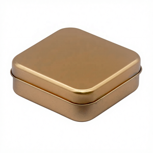 Mini <span class=keywords><strong>Caja</strong></span> Cuadrada de Hojalata de 80x80x27mm con Recubrimiento UV, Puede Guardar Joyas, Adornos Colgantes, Alimentos, <span class=keywords><strong>Condones</strong></span>, Latas - Product Image 1