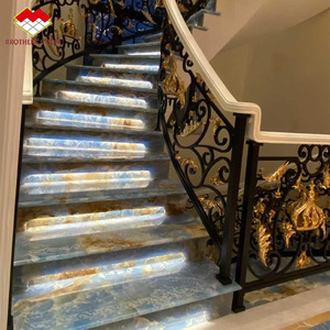 Modernas y Extravagantes Baldosas Grandes de Ónix Azul con Retroiluminación, Pulimentadas, Translúcidas, Naturales, con Diseño de <span class=keywords><strong>Libro</strong></span>, Impermeables, para Paredes Retroiluminadas - Product Image 3