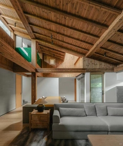 Casa de huéspedes/Resort rural moderna Vigas de madera e <span class=keywords><strong>interiores</strong></span> rústicos de vidrio grande <span class=keywords><strong>Casas</strong></span> de madera simples naturales - Product Image 3