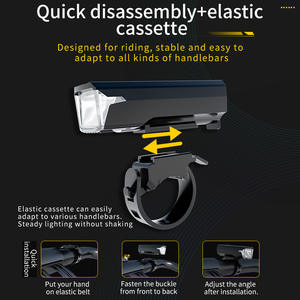 Nueva Luz Delantera para Bicicleta, LED, Impermeable, Recargable por USB, para Bicicleta de Montaña y Carretera, con Batería Integrada de 1500 mAh - Product Image 5