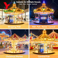 Manège de Luxe Commercial pour Enfants à 12 Places, Carrousel Extérieur pour Aire de Jeux, Place Publique et Carnaval