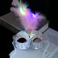 Masque de fête avec plumes Masquerade Dressed Up Festival Supplies pour femmes