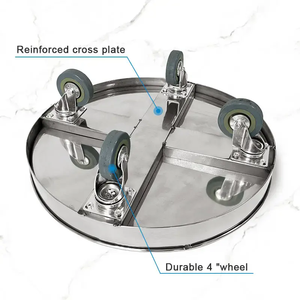 El OEM directo de fábrica acepta la rueda de coche móvil redonda contemporánea del acero inoxidable - Product Image 3