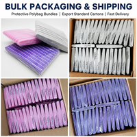 Harga Pabrik Spons Berlian Penghalus Kuku 100/180 Grit Kikir Kuku Dua Sisi Busa EVA Elastisitas Tinggi Logo Kustom OEM