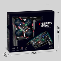 Drone de combat RC 2.4G en mousse EPP avec lumières LED colorées, quadricoptère 4 axes, télécommande double mode, retour à une touche, flip 360, mode sans tête