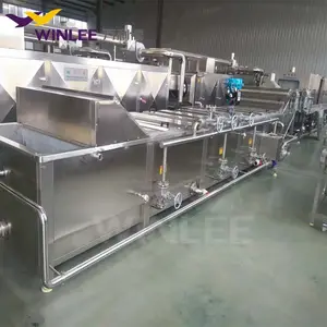 Stainless Steel 304 Continuous Conveyor Water Bath Bags Food Pasteurizing Equipment Cup Yogurt Pasteurization Machine