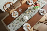 Chemin de table en macramé floral vintage style campagnard - Polyester/Coton lavable et durable, élégance minimaliste pour la décoration de la maison et de mariage