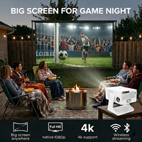 Proyector de Alcance Corto Digital con Control por Voz, Full HD 1080P 4K, Láser, Vidaa Live TV, para Películas, Teléfono, Juegos Inalámbricos, Wifi 5G