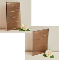Vidrio Decorativo KARATACHI con Patrón de Bronce para Paredes de Cortina, Ideal para Baños, Cocinas y Dormitorios - Seguro y Personalizable