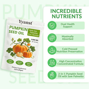 Capsule molle de haute qualité à base de palmier nain et d'huile de graines de citrouille pour la santé de la prostate et des cheveux - Product Image 4