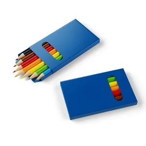 专业彩色铅笔6色艺术家画蜡笔Lapices天然木制彩色铅笔套装