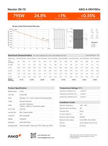 AIKO Neostar 2N + 78 AIKO-A-GRH78Dw 760W-795W 765W 770W 775W 780W 785W 790W N-Type ABC двойная стеклянная система PV панели - Product Image 3