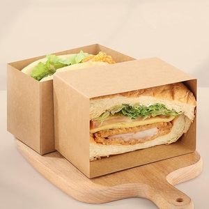 Nhà Máy Tùy Chỉnh Cấp Thực Phẩm Takeaway Bao Bì Bánh Sandwich Carton Dùng Một Lần Ăn Sáng Hộp Bao Bì Thực Phẩm Hộp - Product Image 1