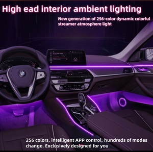 HADUDU Kit Luci LED per Interni Auto 22 in 1, Illuminazione Ambientale Dinamica RGB con Controllo Wireless tramite App - Product Image 1