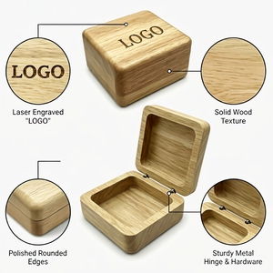 Fabricant de boîtes d'emballage personnalisées en bois pour colliers, fournisseur de boîtes à bijoux avec insert en velours, Vietnam - Product Image 3