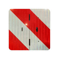 Panneau de signalisation de stationnement nocturne réfléchissant pliable pour véhicules lourds et longs, plaques de marquage arrière blanches/rouges, signalisation de sécurité en aluminium