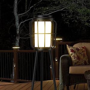 Lámpara Solar LED para Exteriores, Diseño de Jaula Metálica, Resistente al Agua, para Jardín o Patio - Product Image 1