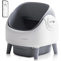KAILAN K001 Bac à litière intelligent autonettoyant grande capacité 75L en ABS écologique avec contrôle des odeurs semi-ouvert