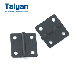 Soporte de <span class=keywords><strong>Bisagra</strong></span> Profesional de Acero Negro Mate de 4 Orificios para Marcos de Fotos, Herraje de Unión para Marcos de Madera - Product Image 1