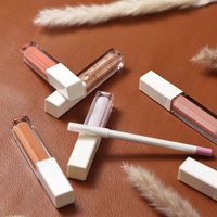 Kit de brillant à lèvres végétalien sans cruauté maquillage avec logo personnalisé ensemble de brillant à lèvres liquide et crayon à lèvres en bâton de haute qualité sans bonnet