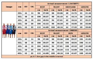 CFA6526 Nuovo Abito Africano Stampato Taglie Forti, Abito Formale da <span class=keywords><strong>Ufficio</strong></span> Turco per Donne con Giacca, Set 2 Pezzi - Product Image 6