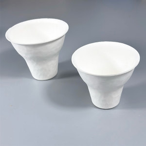 Tasse à café jetable tasse de châtaigne de crème glacée peut être personnalisé à emporter papier dégradable respectueux de l'environnement de qualité alimentaire - Product Image 2