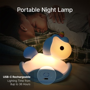 Personnalisable Moderne Mini LED Veilleuse Pat Soft Silicone USB Rechargeable avec Panda Chambre Échantillon & Logo Impression - Product Image 3