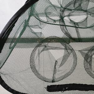 <span class=keywords><strong>Pas</strong></span> <span class=keywords><strong>cher</strong></span> 9 trous Portable filet de pêche cage à crevettes pliable crabe poisson maille piège coulé filet pliant filet de pêche - Product Image 6