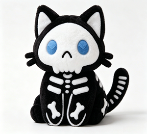 Peluche <span class=keywords><strong>de</strong></span> Gato Esqueleto Personalizado OEM ODM, Lindo y Espeluznante, Regalo <span class=keywords><strong>de</strong></span> Halloween y Día <span class=keywords><strong>de</strong></span> <span class=keywords><strong>Muertos</strong></span>, Venta al por Mayor Directa <span class=keywords><strong>de</strong></span> Fábrica - Product Image 2