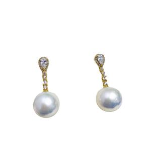 S925 <b>Silver</b> DIY <b>Pearl</b> Accessories Fashion <b>Silver</b> Jewelry <b>Earrings</b> with 9-15mm Round Beads 21936 Empty Earnail Tray - Product Image 5