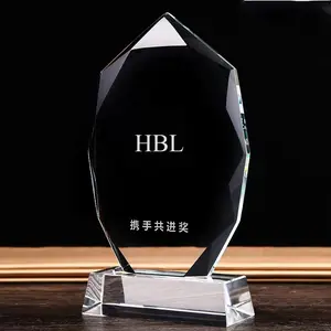 Honor of crystal Clear Costomerized Business Wedding Gift Engraved Design Crystal Creative Plaque