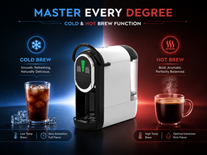 Cafetera Espresso Multi Cápsulas de 19 Bares y 1450W para Preparación en Frío y Caliente, Compatible con Varias Cápsulas de Café - Product Image 5
