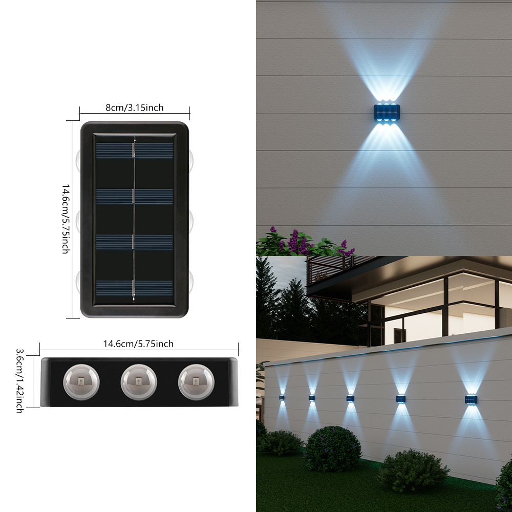 Espejo convexo grande Aa de 6 LED - Luz azul