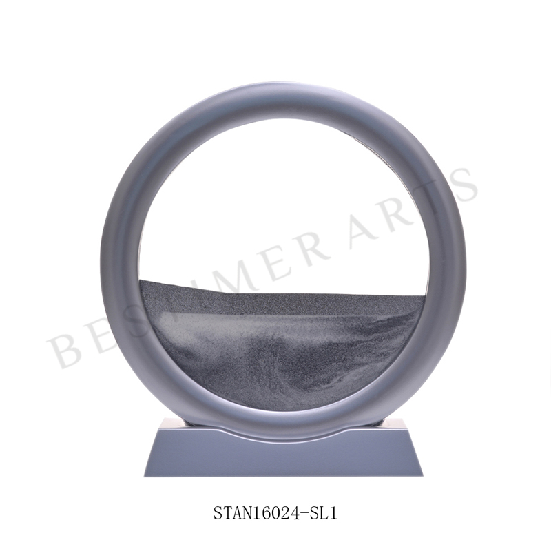 Hot sale Desktop Art Toys Moving Sand Art Sand Picture with wooden frame Dynamic 3D Sand scapes