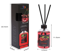 Aceite Esencial Aromático sin Fuego con Aroma a Frutas de Verano, para Uso en Interiores y Dormitorios, Aire Fresco, Duración de 60-90 Días, Botella Negra