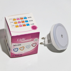 Luz Nocturna LED Redonda con Sensor de Luz, Fácil de Instalar, Enchufe Estadounidense, Europeo y Británico, para Dormitorio - Product Image 5