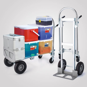 Langlebiger 450kg Aluminium legierung Faltbarer Handwagen Cabrio <span class=keywords><strong>Hand</strong></span> Dolly Utility Cart für die Lager logistik - Product Image 5