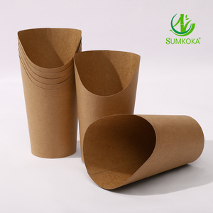 Sumkoka khoai tây chiên bao bì hộp Khoai Tây Chip container bên khoai tây chiên lấy đi hộp khoai tây chiên bánh sandwich thủ công Cốc giấy giữ - Product Image 2