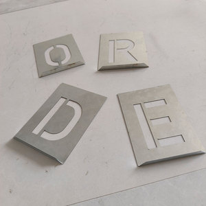 Lettrage d'alphabet réutilisable 76Mm de hauteur de caractère A-Z 0-9 Kit de lettres de <span class=keywords><strong>pochoir</strong></span> imbriquées pour la peinture - Product Image 6