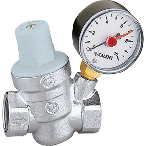 Riduttore di pressione Caleffi con manometro da 3/4 di pollice per impianti idrici - Product Image 1