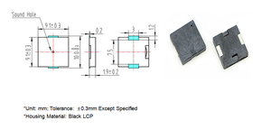 9018 9.1mm * 9.1mm * 1.9mm AC <span class=keywords><strong>SMD</strong></span> thụ động nhỏ không dây <span class=keywords><strong>Piezo</strong></span> <span class=keywords><strong>buzzer</strong></span> thành phần âm thanh - Product Image 6