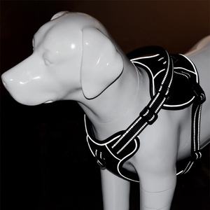 Harnes rompi reflektif nilon poliester padat, untuk anjing kucing besar jaring bersirkulasi untuk latihan dada efektif dipersonalisasi - Product Image 5